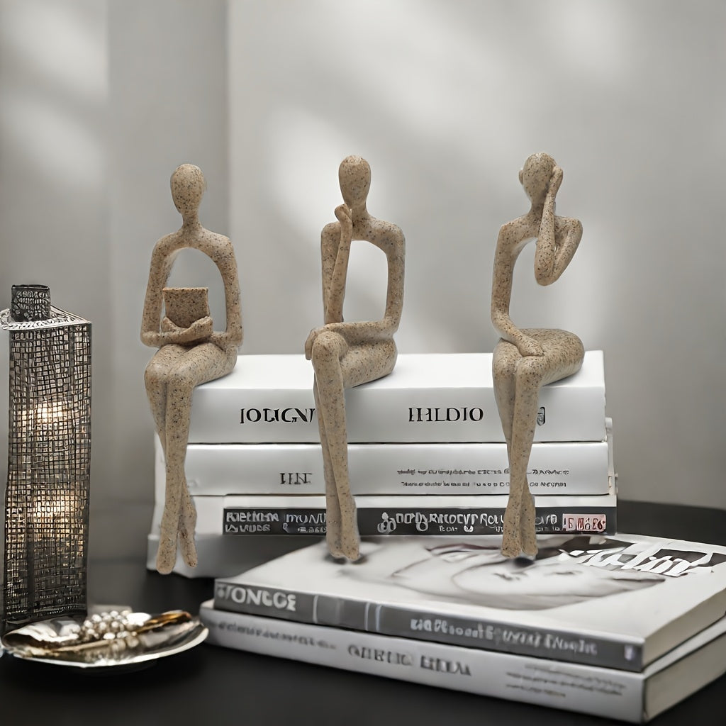 Lureto Set of 3 Thinker Statues