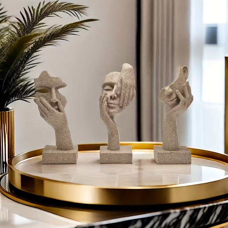 Lureto Sandstone Mask Sculpture