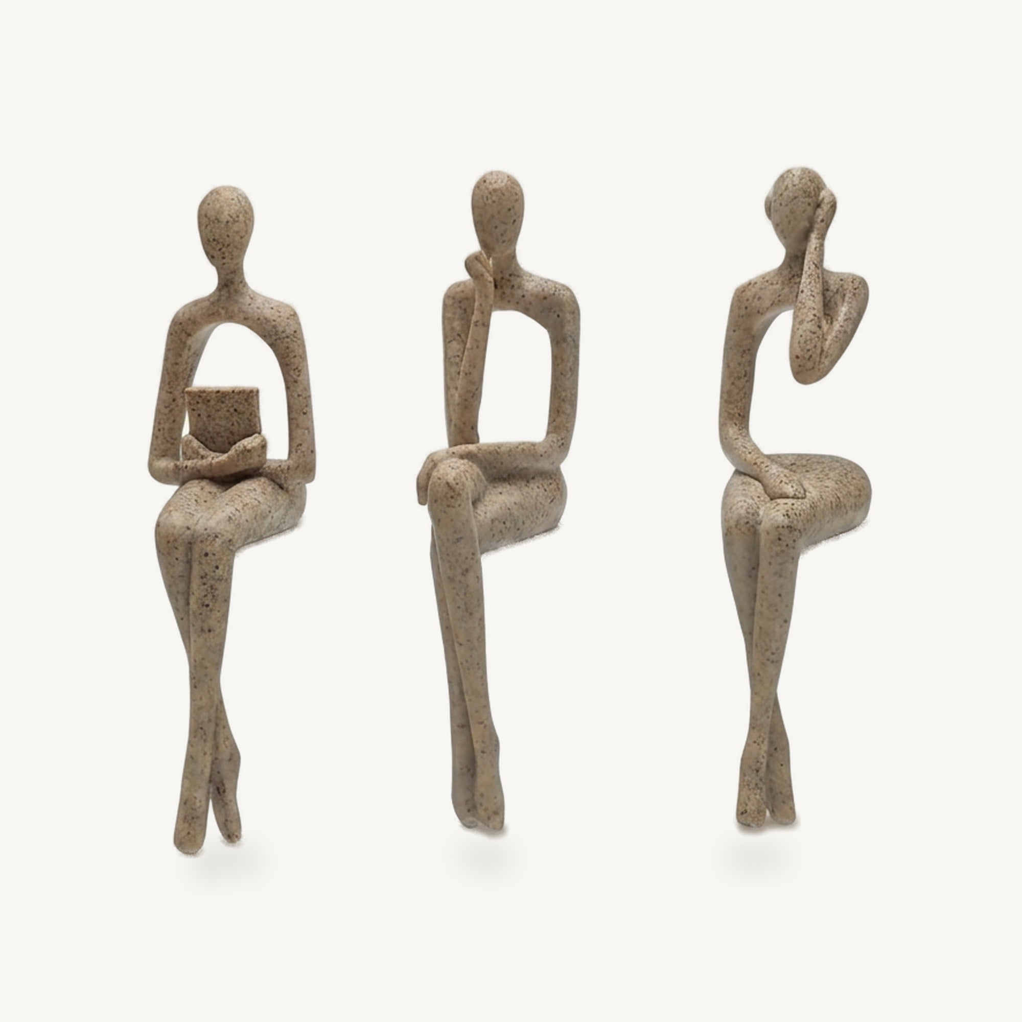 Lureto Set of 3 Thinker Statues
